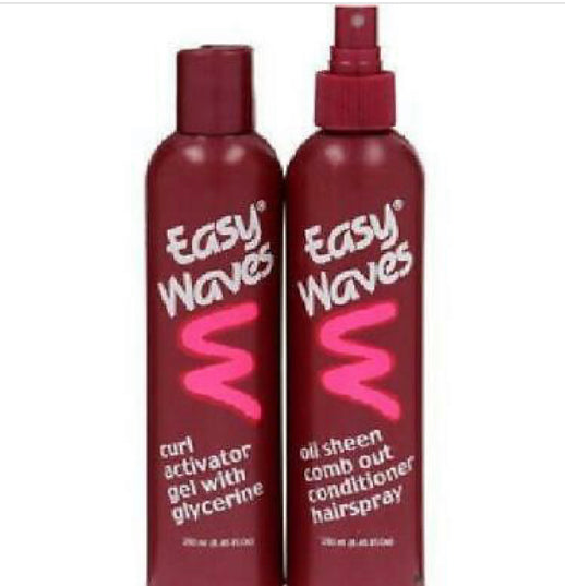 Easy Waves Curl Activator Gel & Comb-Out Conditioner Hairspray Banded Pack 2 x 250mL