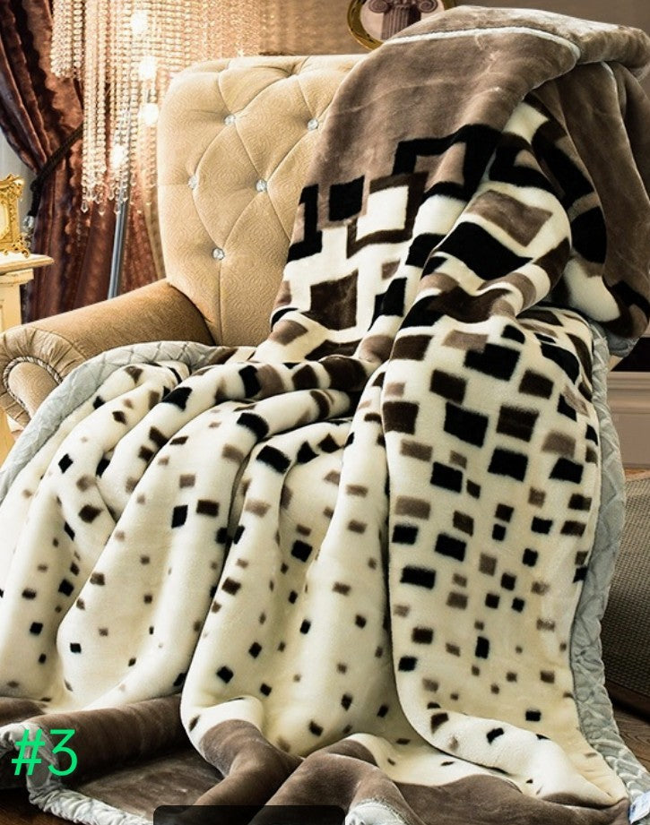 Double Mink blankets. Queen size 240cm x 200cm